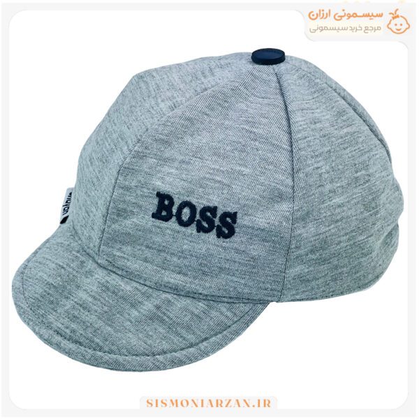 کلاه نقابدار اسپرت بچگانه طوسی طرح BOSS