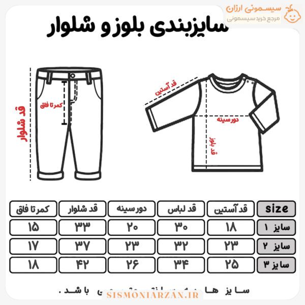 سایزبندی سرویس باز پنبه طرح خرگوش نینی نایس